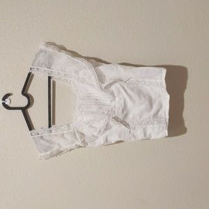 Abercrombie & Fitch White Sleeveless Festival Top Size Small